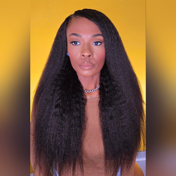 Kinky Straight Human Hair Wig - Picture 4 of 6